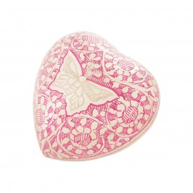 Pink Butterfly Heart Keepsake